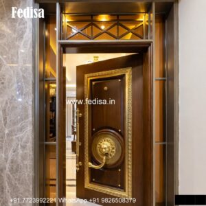 Teak Wood Door Design Double Door Carving Design No-1454