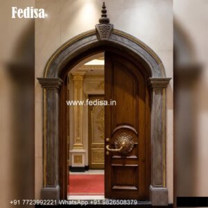 Engraved Wooden Door Main Door And Safety Door Design No-1810