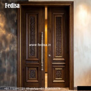 Glass Panel Classic Door Wooden Partition Door Design No-1852