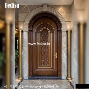 Mahogany Classic Doors Main Door Wooden Grill Design No-1865