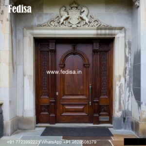 Handcrafted Wooden Door Safety Door Latest Design No-1867