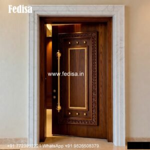 Solid Wood Classic Door Wooden Door Beading Designs No-1904