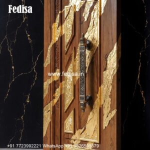 Italian Style Wooden Doors Aluminum Front Door Design No-1916