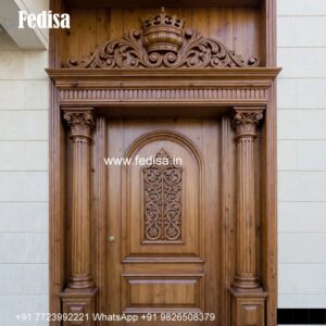 Engraved Wooden Door Sagwan Double Door Design For Home No-1933