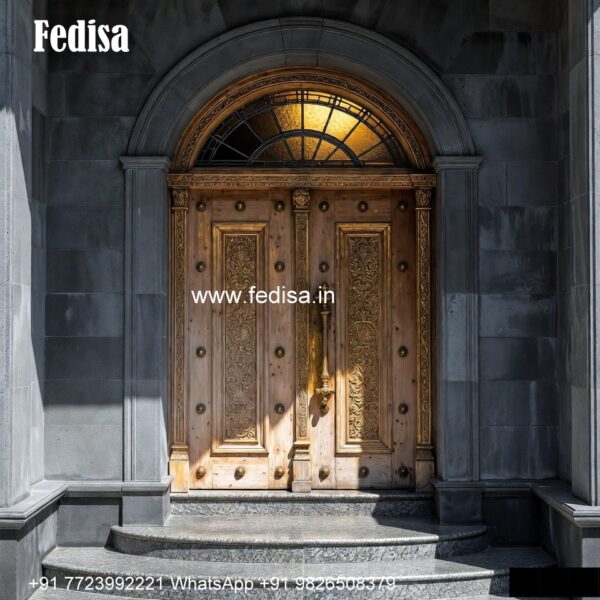 Solid Wood Classic Door Modern Glass Door Design No-3216 - Fedisa