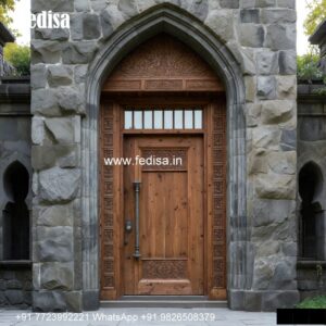 Carved Wooden Doors Steel Safety Door Design No-3219