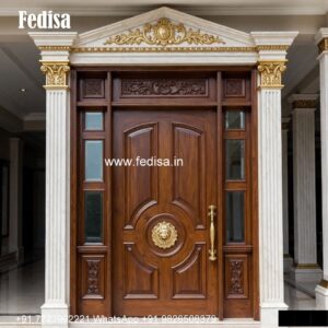 French Classic Doors Wooden Door Ganesh Design No-3227