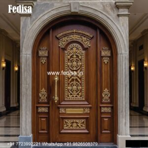 Classic Wooden Main Door Design For Home Front Door Handle Design No-3276