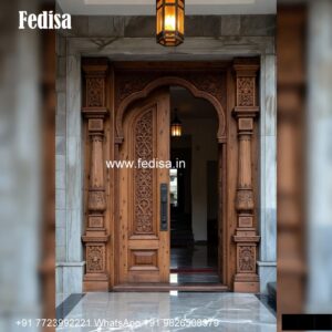 Carved Wooden Doors Main Vasakal Frame Design No-3301