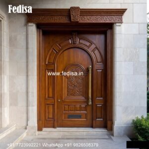 Hardwood Traditional Doors Teak Brown Color Door No-3303