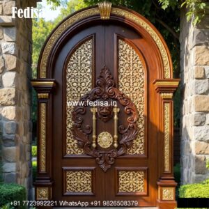 Glass Panel Classic Door Big Main Door Design No-3328