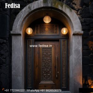 Vintage Wooden Door Brass Design For Main Door No-3331