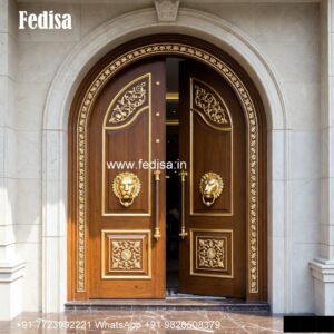 Mahogany Classic Doors Temple Main Door Design No-3341