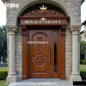 Carved Wooden Doors Room Glass Door Design No-3342