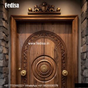 Luxury Classic Entrance Door Designs India Arch Glass Door Design No-3360