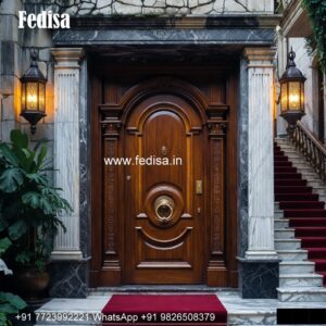 Arch Top Wooden Door 3d Main Door Design No-3408
