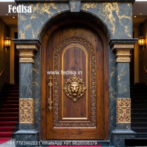 Engraved Wooden Door Lohe Ka Room Gate No-3409