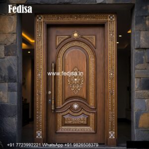 Glass Panel Classic Door Home Safety Door Design No-3451