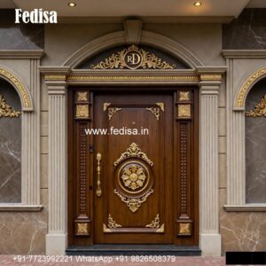 Front Entrance Classic Door Beautiful Wooden Door Design No-3476