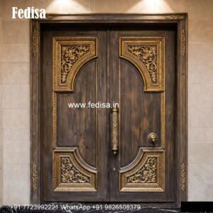 Elegant Double Door Classic Entry Design Cabin Door Design No-3485