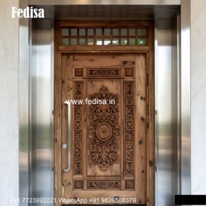 Glass Panel Classic Door Double Door Modern Design No-3492