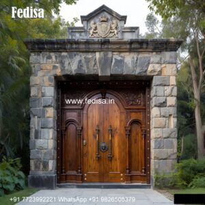 Carved Wooden Doors Steel Gate Design For Home Single Door No-3506