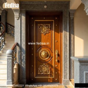 Double Door Classic Style Round Shaped Main Door Design No-3530