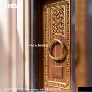 Italian Style Wooden Doors Pooja Door Bell Design No-3597