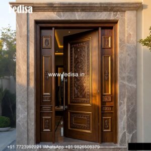 Classic Wooden Main Door Design For Home Salon Door Design No-3604