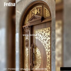 Teak Wood Door Design Cnc Cutting Main Door No-3668