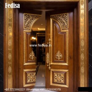 Ornate Door Design Half Round Door Design No-3677