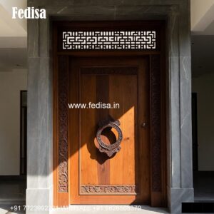 Traditional Carved Wooden Front Door Ideas Iron Door Color Design No-3769