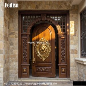 Vintage Wooden Door Designs For Houses Iron Chaukhat Design No-3771