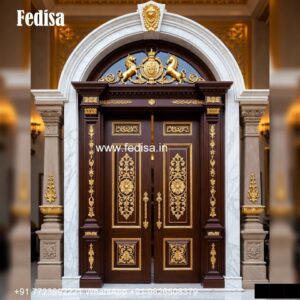Wooden Carved Door Design 9 Feet Main Door Design No-3827