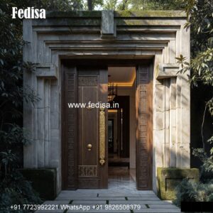 Mahogany Classic Doors Door Chajja Design No-3833