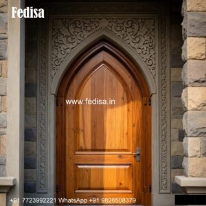 Handcrafted Wooden Door Drawing Door Design No-3835