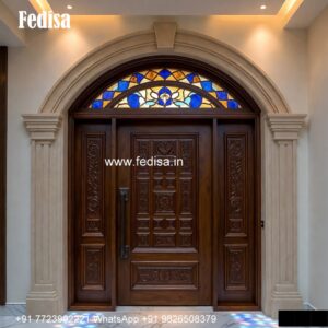 Home Entry Wooden Door Stainless Steel Safety Door Design No-3846