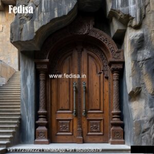 Decorative Wooden Doors Main Door Cement Design No-3856