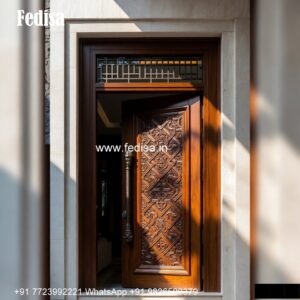 Double Door Classic Style Main Gate Door Design In Wood No-3899