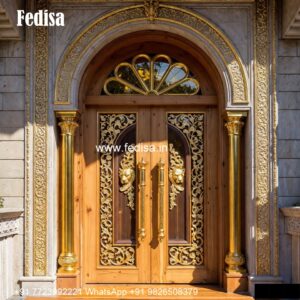 Classic Front Door Ideas Wooden Arch Door Design No-3906
