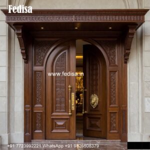 Front Entrance Classic Door Teak Wood Bedroom Door Design No-3927