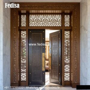 Home Entry Wooden Door Main Door Ganpati Design No-3928