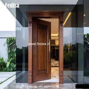 Carved Wooden Doors Wood Carving For Pooja Room No-3957