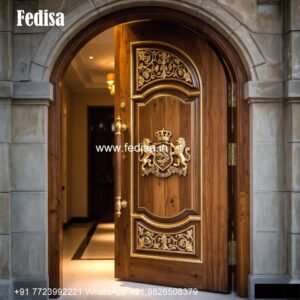 Handcrafted Wooden Door Bedroom Door Frame Design No-3958