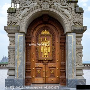 Classic Wooden Main Door Design For Home Micka Door Design No-3973