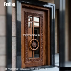 Elegant Double Door Classic Entry Design Temple Door Design In Glass No-4018