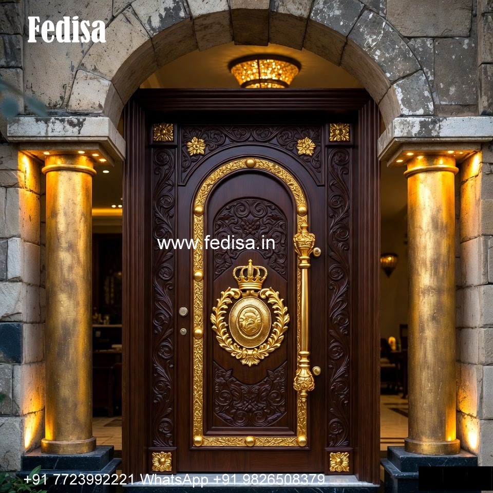 Mahogany Classic Doors Double Palla Design No-4038