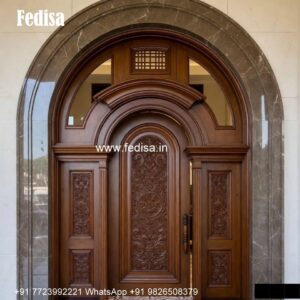 Engraved Wooden Door Big Front Door Design No-4065
