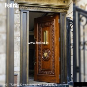 Handcrafted Wooden Door Pinterest Safety Door Design No-4081