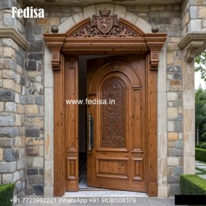 Classic Wooden Main Door Design For Home Double Door Design No-4096